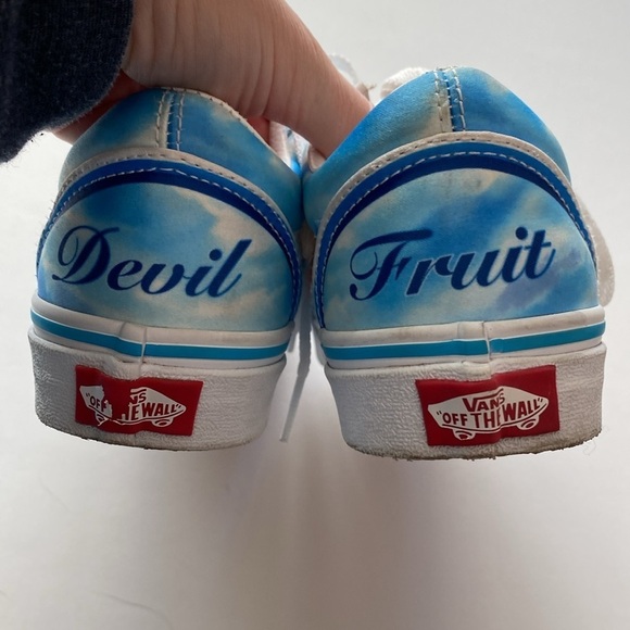 Vans X One-piece old Skool vans Devil Fruit boys 4 women’s 5.5 satin - Picture 4 of 7